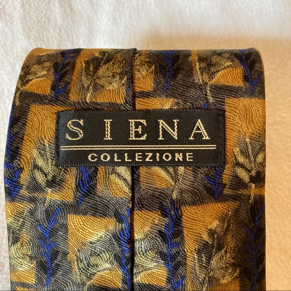 FREE IF BUNDLED Siena Neck Tie Spring Botanical 100% Silk Extra Long OS EUC - Picture 4 of 5